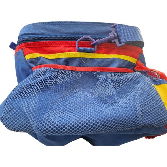 Colorblock Organization Kid Car Picnic Bag with Shoulder Strap VTG 90s Large - Picture 3 of 10